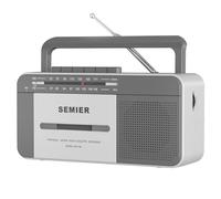 Retro Boombox Cassette Player Am/FM Radio Stereo, AC Powered or Battery Operated Portable Vintage Tape Player Recorder Cassette with Big Speaker and Earphone Jack