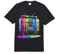 Retro Boombox Drip 1980s Street Art Graphic Comfort Colors Adult Heavyweight T-Shirt