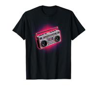 Retro Boombox Pop Art Cassette Player 80s Estilo de música Camiseta