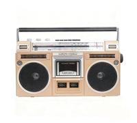 Retro Boombox with Bluetooth, Retro Cassette Boombox, Am/FM Radio, Retro Classic 80s Style Portable Boombox, Retro Bluetooth Tape Recorder, Support SD/USB Input, Built-In Speaker