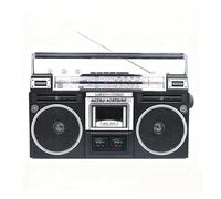 Retro Boombox with Bluetooth, Retro Cassette Boombox, Am/FM Radio, Retro Classic 80s Style Portable Boombox, Retro Bluetooth Tape Recorder, Support SD/USB Input, High Bass Speakers