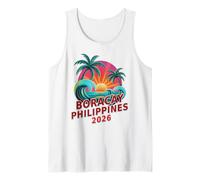 Retro Boracay FILIPINES 2026 Besties Viaje Natación Camiseta sin Mangas