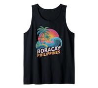 Retro Boracay FILIPINES Vacaciones Natación Viaje Besties Camiseta sin Mangas