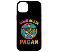 Retro Born Again Pagan Pentagrama Espiritualidad Basada en la Tierra Carcasa para iPhone 14 Plus