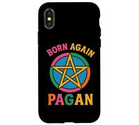 Retro Born Again Pagan Pentagrama Espiritualidad Basada en la Tierra Carcasa para iPhone X/XS