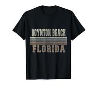 Retro Boynton Beach, Florida Camiseta gráfica económica, Hombre, Negro, S