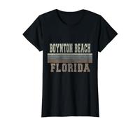 Retro Boynton Beach, Florida Camiseta gráfica económica, Mujer, Negro, S