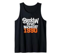 Retro Brooklyn City 1990 Urban Tipográfico Camiseta sin Mangas