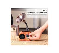Retro Brown Portable Bluetooth Speaker, Mini Wireless Portable Speaker, Gramophone, TF Card Support, FM Radio, Vintage Radio