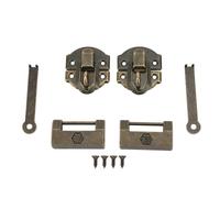 Retro Buckle Lock Vintage Style Zinc Alloy Decorative Padlock with Screw Key Set for Jewelry Box Wooden Box Home Decor Crafting 2 Sets Included