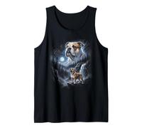 Retro Bulldog Aullando a la Luna 90s Bootleg Meme Puppy Dog Camiseta sin Mangas