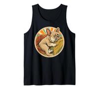 Retro Bulldog Francés Perro Mamá Perro Papá Divertido Frenchie Camiseta sin Mangas