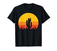 Retro Cactus Shirt Men Women Kids Sunset Cactus Camiseta