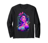 Retro Caliente Pinup Chica Pop Art 50s Punk Vaporwave Estética Manga Larga