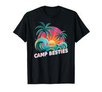 Retro Camp Besties Surf Trip Vacation Salado Vacay Matching Camiseta