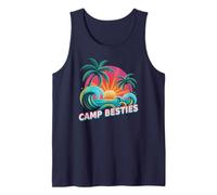 Retro Camp Besties Surf Trip Vacation Salado Vacay Matching Camiseta sin Mangas