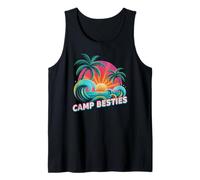 Retro Camp Besties Surf Trip Vacation Salado Vacay Matching Camiseta sin Mangas