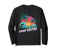 Retro Camp Besties Surf Trip Vacation Salado Vacay Matching Manga Larga