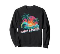 Retro Camp Besties Surf Trip Vacation Salado Vacay Matching Sudadera
