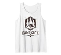 Retro Camp Cook Hoguera Chef Camping Director Vibes Personal Camiseta sin Mangas