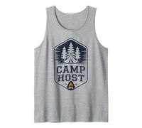 Retro Camp Host Abuela Viaje Director Vibes Personal Besties Camiseta sin Mangas