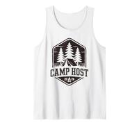 Retro Camp Host Primo Abuelo Camping Director Vibes Personal Camiseta sin Mangas