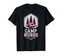 Retro Camp Nurse Director del Equipo de enfermería Camiseta