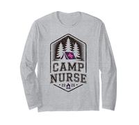 Retro Camp Nurse Escuela de Enfermería Equipo al Aire Libre Consejero del Personal Manga Larga