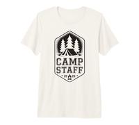 Retro Camp Staff Consejero Director de Camping Vibes Chaos Camiseta Premium