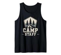 Retro Camp Staff Outdoor Vibes Director Besties Cousins Equipo Camiseta sin Mangas