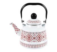Retro Camping Teapot - Portable Picnic Kettle, 2.5L Home Teapots for Indoor Outdoor, Enamel Vintage Tea Kettle, Kitchen Teapot, Kitchen Enamel Teapots for Apartment Camping Yards Garden Lawn