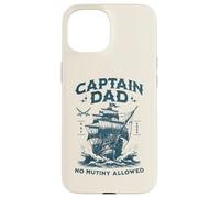 Retro Capitán Papá Barco Viejo, No Motín Permitido Humor Ambiente Carcasa para iPhone 15