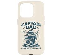 Retro Capitán Papá Barco Viejo, No Motín Permitido Humor Ambiente Carcasa para iPhone 15 Pro