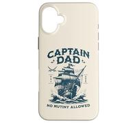 Retro Capitán Papá Barco Viejo, No Motín Permitido Humor Ambiente Carcasa para iPhone 16 Plus