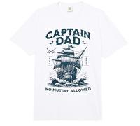 Retro Capitán Papá Barco Viejo, No Motín Permitido Humor Ambiente Comfort Colors Adult Heavyweight T-Shirt