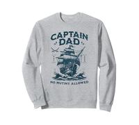 Retro Capitán Papá Barco Viejo, No Motín Permitido Humor Ambiente Sudadera
