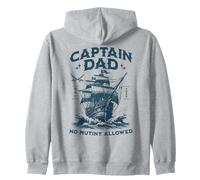 Retro Capitán Papá Barco Viejo, No Motín Permitido Humor Ambiente Sudadera con Capucha