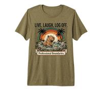 Retro Capybara Hot Spring Relajación Digital Detox Camiseta Premium