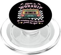 Retro Cassette Hecho para Adorar Música Cristiana Biblia Fe PopSockets PopGrip para MagSafe