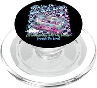 Retro Cassette Made to Worship Salms 150:6 Música Cristiana PopSockets PopGrip para MagSafe