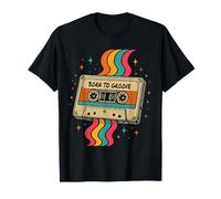 Retro Cassette Tape Born to Groove 80s Music Vibes Camiseta