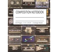 Retro Cassette Tape Composition Notebook | College Ruled: Lined Notebook with Left Margin for School, Work, or Everyday Writing | Perfect for ... old-school vibes and a practical design.
