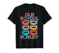 Retro Cassette Tape Old School Playlist 80s Classic Mixtape Camiseta