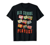 Retro Cassette Tape Old School Playlist 80s Classic Mixtape Camiseta