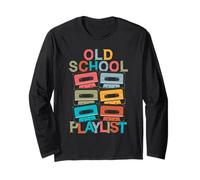 Retro Cassette Tape Old School Playlist 80s Classic Mixtape Manga Larga