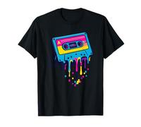 Retro Cassette Tape Vaporwave Glitch Art 80s Music Camiseta