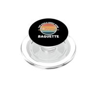 Retro Cat El Mundo Necesita más Baguette Retro Baguette Lover PopSockets PopGrip para MagSafe