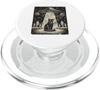 Retro Cat UFO Alien Abduction Vintage Arte Envejecido PopSockets PopGrip para MagSafe