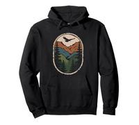 Retro Catskills New York Vintage Hiking Mountains Badge Sudadera con Capucha