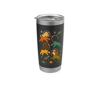 Retro Cavalier King Charles Spaniel Dorado Vaso térmico de acero inoxidable de doble pared